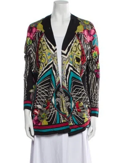 Pre-owned Etro Silk Printed Evening Jacket In Multi
