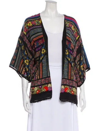 Pre-owned Etro Silk Printed Jacket In Black