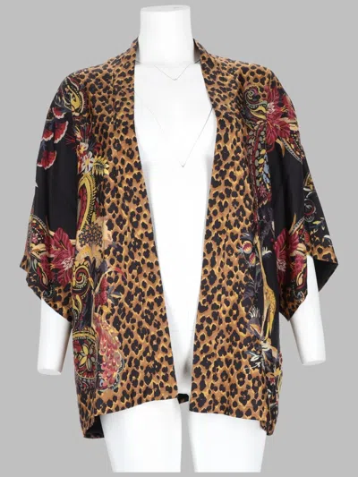 Etro Silk Printed Kimono Jacket In Multi