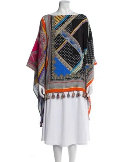 Pre-owned Etro Silk Printed Robe In Multi