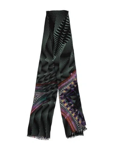 Pre-owned Etro Silk Printed Scarf In Black