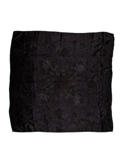 Pre-owned Etro Silk Printed Scarf In Blue