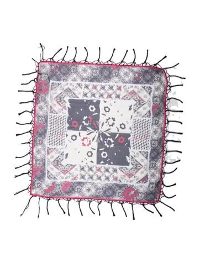 Pre-owned Etro Silk Printed Scarf In Blue