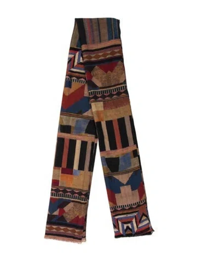Pre-owned Etro Silk Printed Scarf In Brown