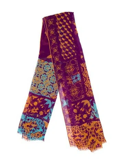 Pre-owned Etro Silk Printed Scarf In Multi
