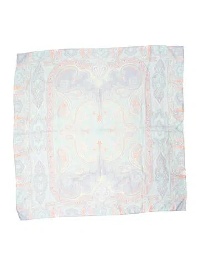 Pre-owned Etro Silk Printed Scarf In Multi