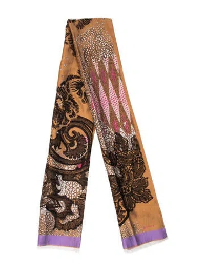 Pre-owned Etro Silk Printed Scarf In Multi