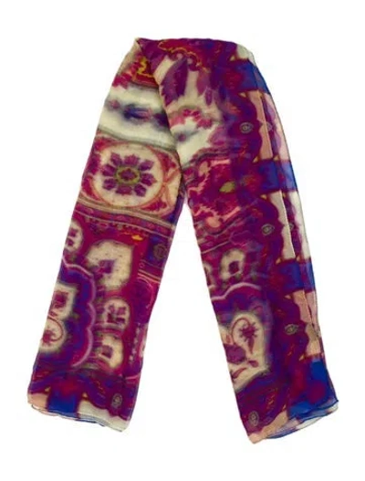 Pre-owned Etro Silk Printed Scarf In Neutral