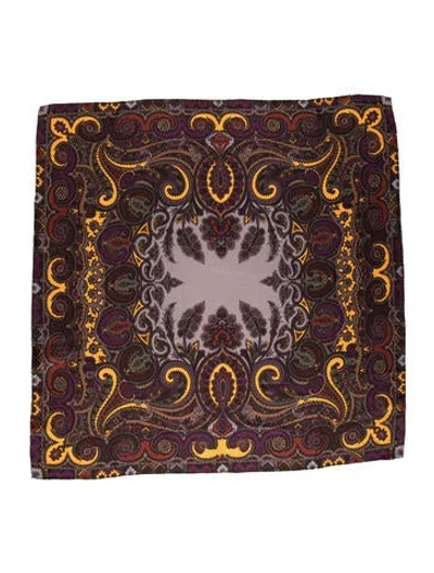 Pre-owned Etro Silk Printed Scarf In Purple