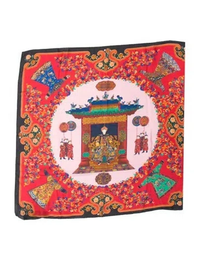 Pre-owned Etro Silk Printed Scarf In Red