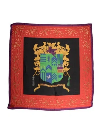 Pre-owned Etro Silk Printed Scarf In Red