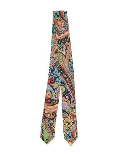Pre-owned Etro Silk Printed Scarf W/ Tags In Multi