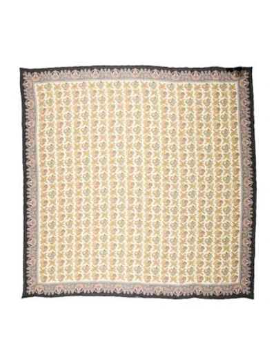 Pre-owned Etro Silk Printed Shawl In Neutral