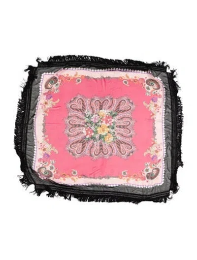 Pre-owned Etro Silk Printed Shawl In Pink