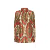 Etro Silk Printed Shirt Women In 橙子