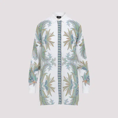 Etro Paisley Print Button-up Silk Shirt In Multicolor