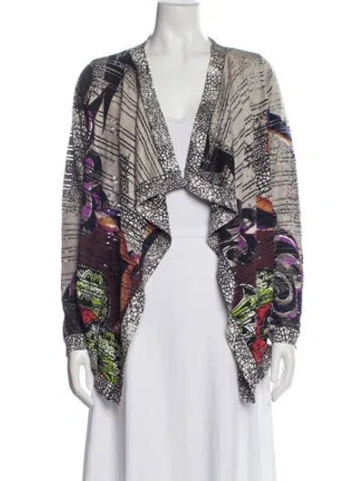 Pre-owned Etro Silk Printed Sweater In Black