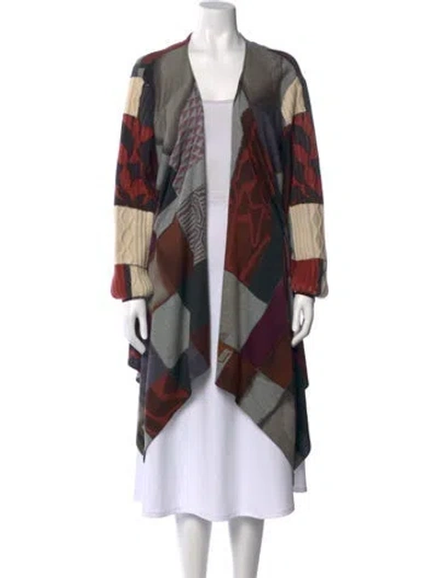 Pre-owned Etro Silk Printed Sweater In Gray