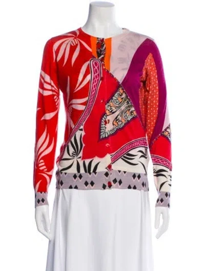 Pre-owned Etro Silk Printed Sweater In Gray