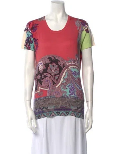 Pre-owned Etro Silk Printed Sweater In Multi