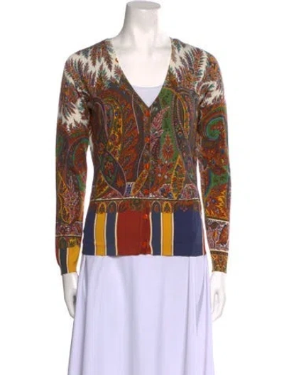 Pre-owned Etro Silk Printed Sweater In Multi