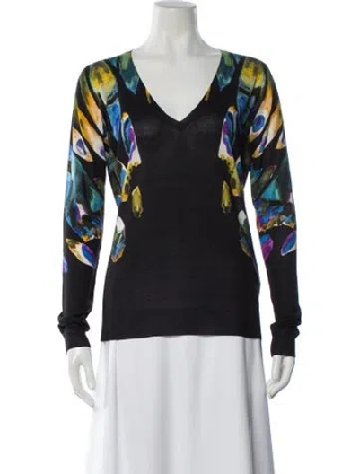 Pre-owned Etro Silk Printed Sweater In Multi