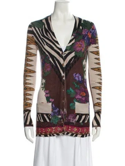 Pre-owned Etro Silk Printed Sweater In Neutral
