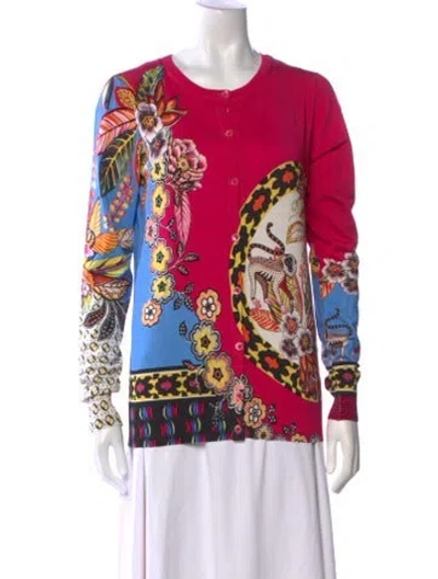 Pre-owned Etro Silk Printed Sweater In Pink