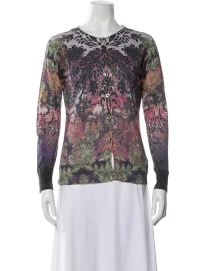 Pre-owned Etro Silk Printed Sweater In Purple