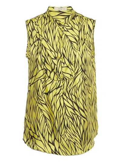 Pre-owned Etro Silk Printed Top In Yellow