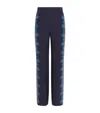 Etro Silk Printed Trousers In Blue