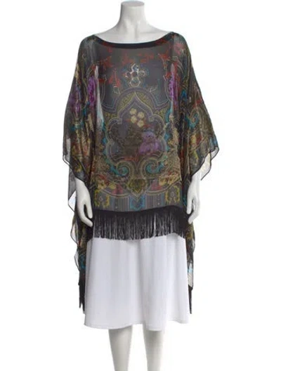 Pre-owned Etro Silk Printed Tunic In Multi
