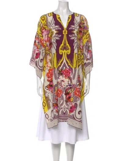 Pre-owned Etro Silk Printed Tunic In Neutral