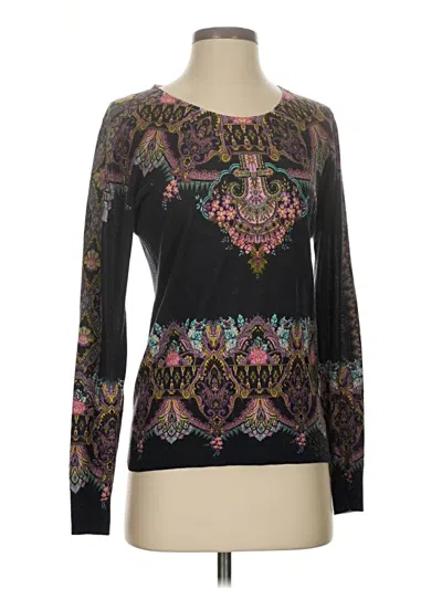 Pre-owned Etro Silk Pullover Sweater In Black