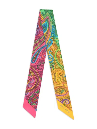 Etro Silk Scarf In Animal Print