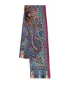 Etro Paisley-patterned Silk Scarf In Blue