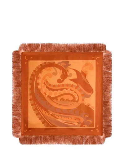 Etro Silk Scarf In Orange