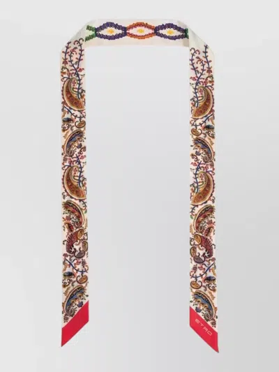 Etro Silk Scarf Paisley Pattern Lightweight Fabric In Multi