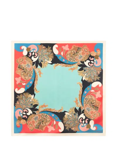 Etro Silk Scarf With Floral Print  In Multi