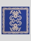 Etro Silk Scarf With Floral Print In Navy Blue