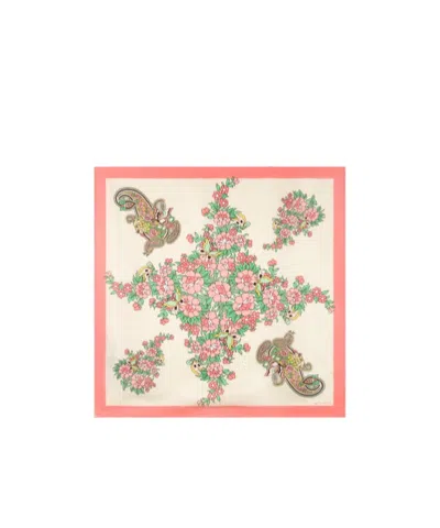 Etro Silk Scarf With Flowers And Animals