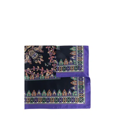 Etro Silk Scarf With Geometric And Medallion Motif In Multi