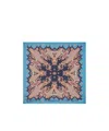 Etro Silk Scarf With Placed Print In Blue