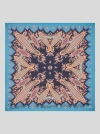 Etro Silk Scarf With Placed Print In Blue
