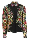 Etro Silk Shirt With Long Sleeves And Floral Pattern In Black