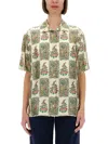 Etro Silk Shirt With Floral Print In Multicolour