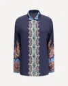 Etro Silk Shirt Paisley Print In Burgundy
