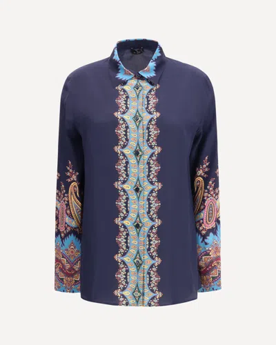 ETRO SILK SHIRT PAISLEY PRINT