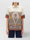 Etro Silk Shirt With Collared Neck And Print