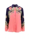 Etro Enchanted Floral Long-sleeve Silk Engineered Shirt